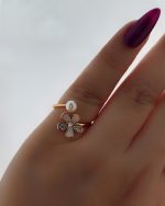 انگشتر گل و مروارید XUPING - تصویر 3
