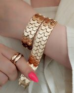 دستبند پوست ماری آیینه ای XUPING
