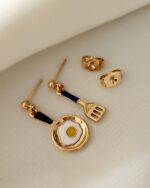 گوشواره میناکاری نیمرو XUPING