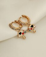 گوشواره قارچ میناکاری XUPING