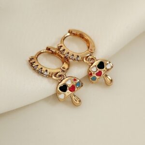 گوشواره قارچ میناکاری XUPING