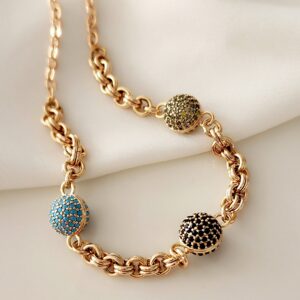 گردنبند لوکس گوی جواهری XUPING