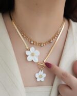 گردنبند گل سفید XUPING - تصویر 3