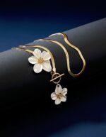 گردنبند گل سفید XUPING