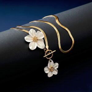 گردنبند گل سفید XUPING