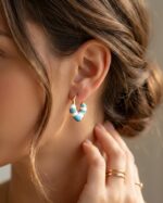 گوشواره قلب میناکاری XUPING - تصویر 2