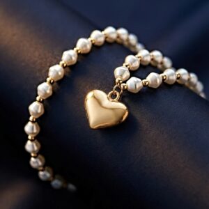 گردنبند مروارید و قلب XUPING