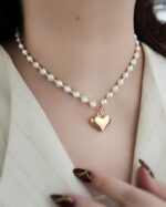 گردنبند مروارید و قلب XUPING - تصویر 2