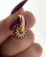گوشواره میناکاری XUPING مشکی