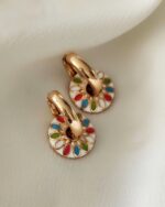 گوشواره میناکاری XUPING سفید - تصویر 3