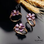 انگشتر جواهری گل XUPING (گلد) - تصویر 2