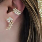 گوشواره گل و ایرکاف جواهری XUPING