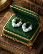 گوشواره قلب میناکاری XUPING