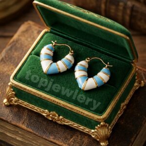 گوشواره قلب میناکاری XUPING