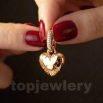 گوشواره قلب پفکی XUPING