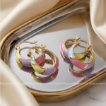 گوشواره میناکاری رنگارنگ XUPING